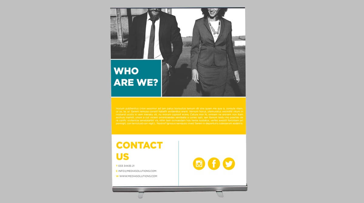 1500mm Wide Roll Up Banner